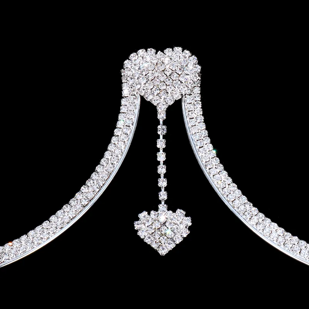 Chest Pompt Ket Double Heart Pendant