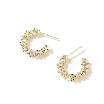 Geometric Half Hoop Earrings