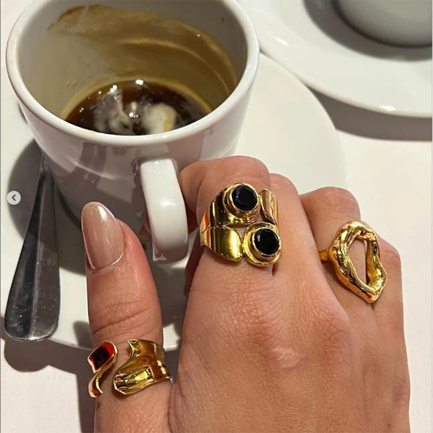 Vintage Stainless Rings Set